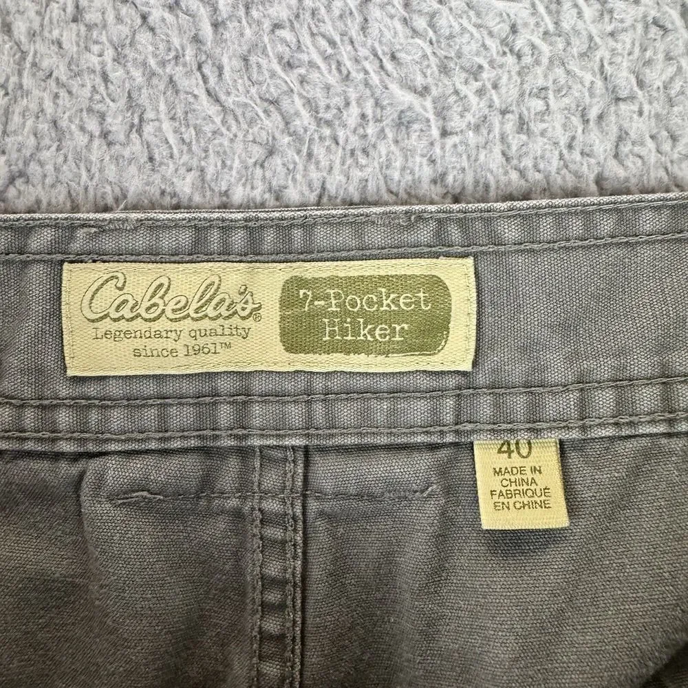 Cabela's 7 Pocket Hiker Shorts Size‎ 40 Gray Cargo Pockets Outdoors Travel Men's